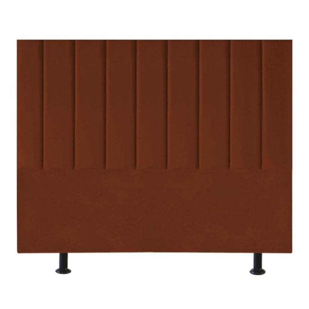 Cabeceira Cama Casal Queen Size 160 Cm Eloá Veludo E Frame terracota