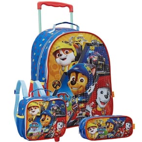 Kit Mochila Rodas 16 Patrulha Canina Turma Lancheira Estojo