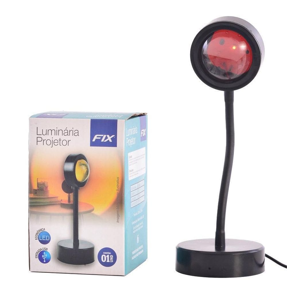 Luminária Projetor Pôr Do Sol Sunset Usb