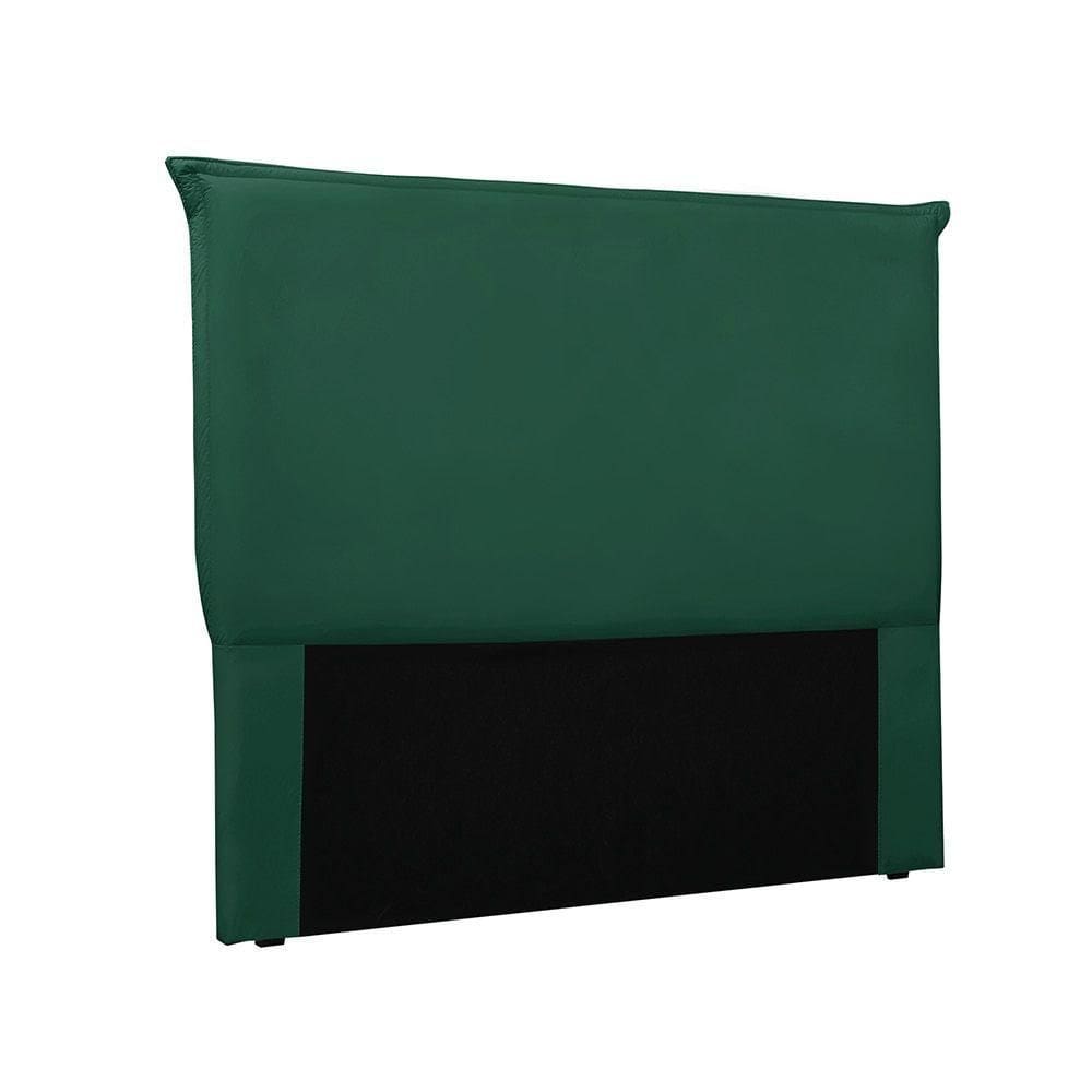 Cabeceira Cama Box Queen 160 Cm Garden Veludo S04 Cor Verde