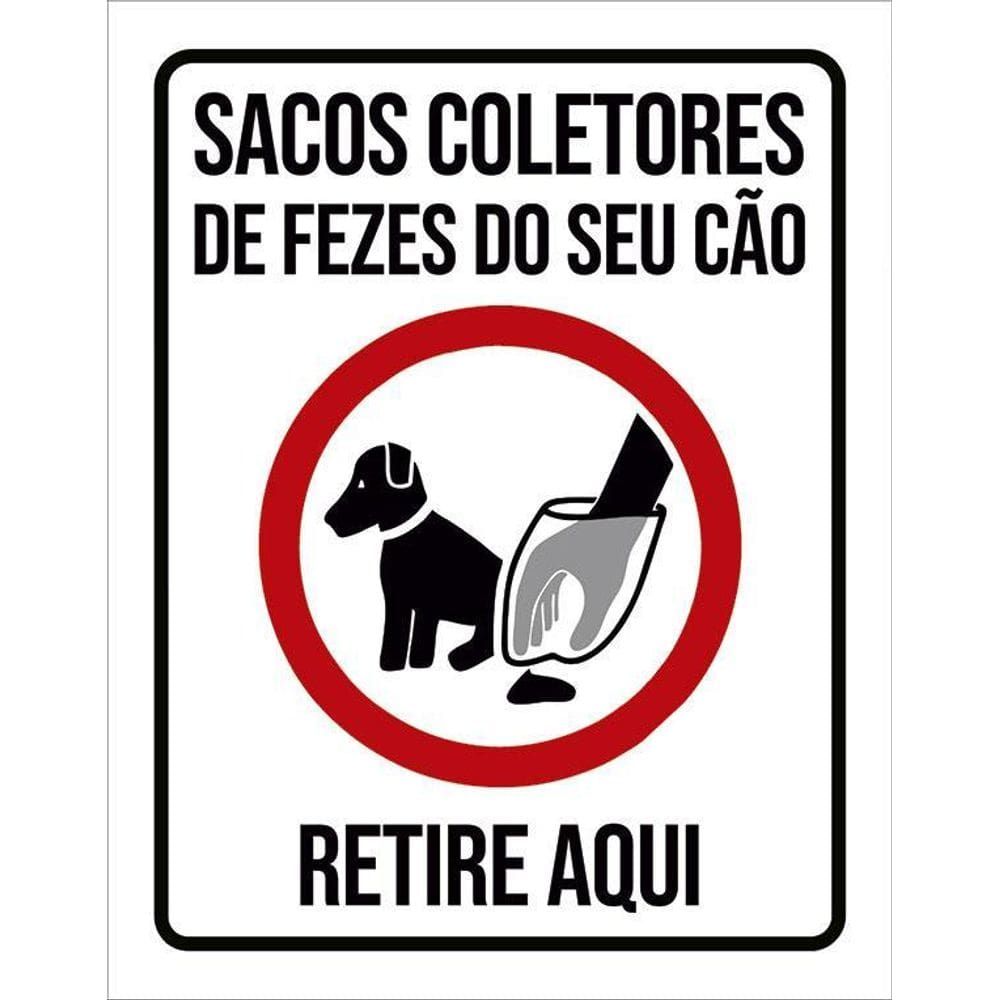 Kit 3 Placas Sacos Coletores De Fezes Do Seu Cão Retire
