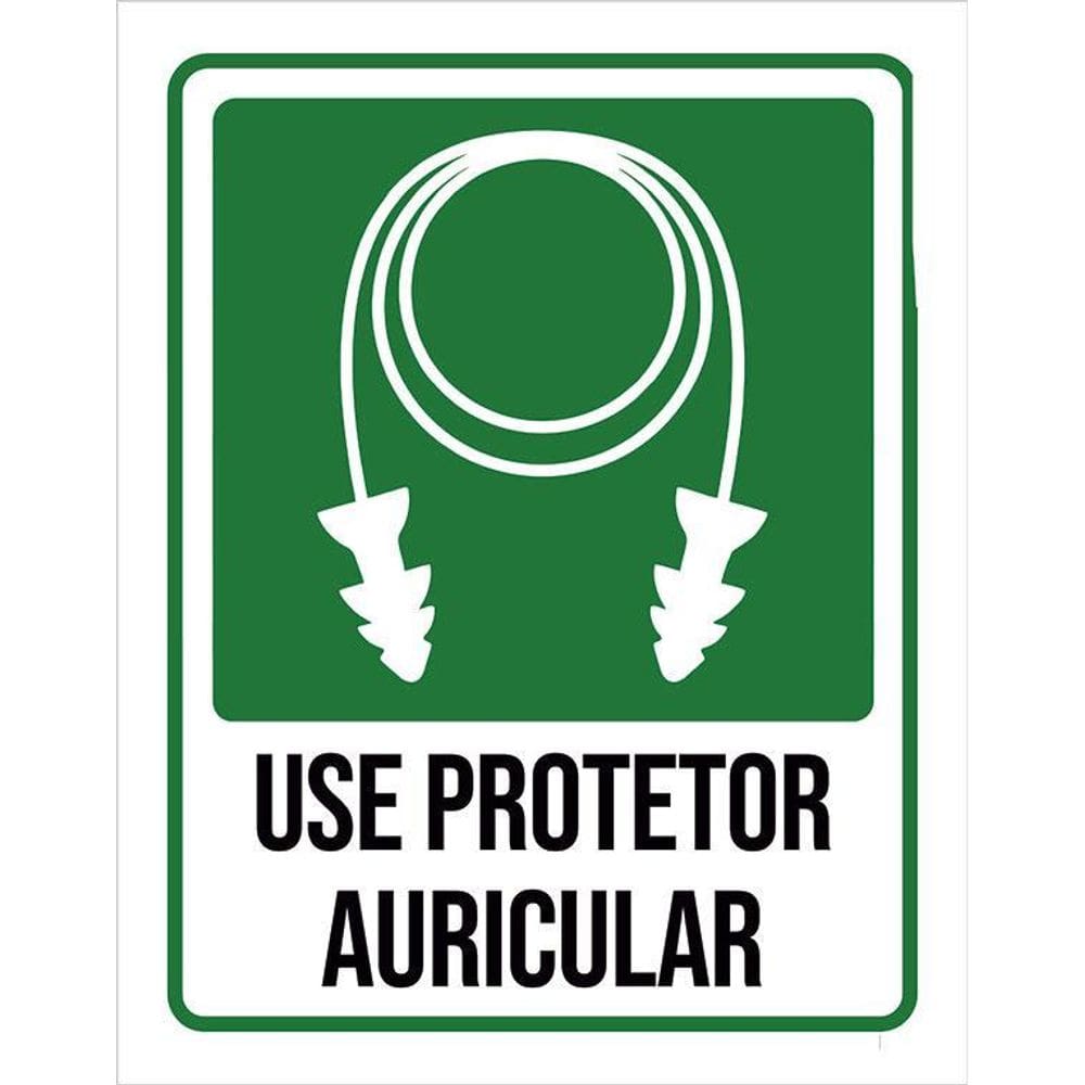 Kit 3 Placas Sinalização Use Protetor Auricular