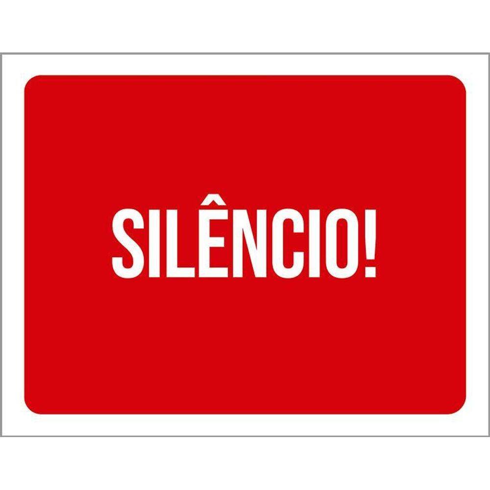 Kit 3 Placas Sinalização Ambiente Silêncio