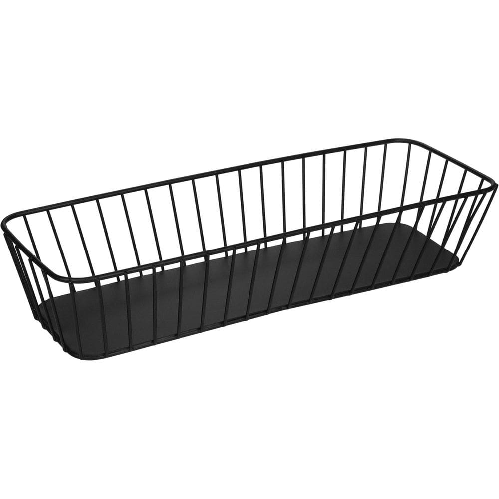 BANDEJA DECORATIVA FRUTEIRA ORGANIZADORA HOME&CO METAL 7x35x12cm PRETO
