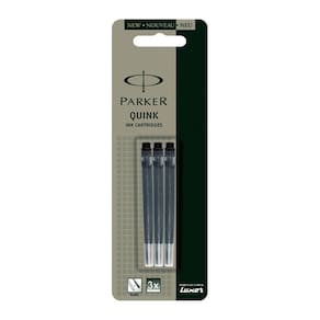 Cartucho De Tinta Parker Preto Com 3