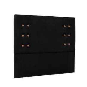 Cabeceira Cama Box Solteiro 90cm e Recamier Gênova Suede Preto S04 - D`rossi