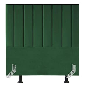 Cabeceira Estofada Cama Box Solteiro 90 Cm Esther Suede E Frame verde