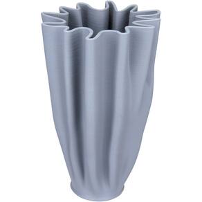 VASO DECORATIVO ENFEITE CASA 3D HOME&CO CERÂMICA 25x18x18cm CINZA