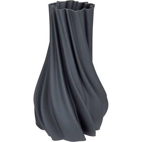 VASO DECORATIVO ENFEITE CASA 3D HOME&CO CERÂMICA 35x20x20cm PRETO