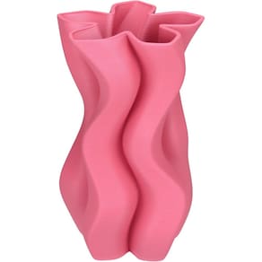VASO DECORATIVO ENFEITE CASA 3D HOME&CO CERÂMICA 24x14x14cm ROSA