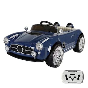 Mini Carro Elétrico Infantil Retrô Azul 12V Importway