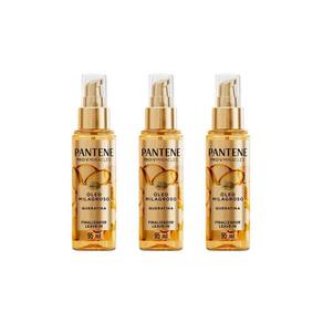 Oleo Capilar Milagroso Pantene Queratina 95Ml - Kit Com 3Un