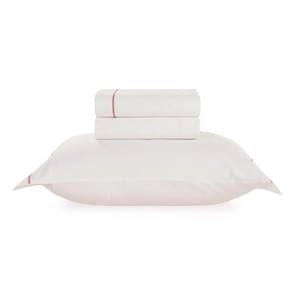 Jogo Cama Solteiro 180 Fios Royale - Karsten Branco / Rose