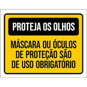 Kit 3 Placas Proteja Olhos Máscara Óculos Proteção