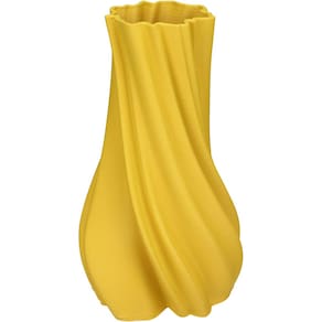 VASO DECORATIVO ENFEITE CASA 3D HOME&CO CERÂMICA 28x16x16cm AMARELO