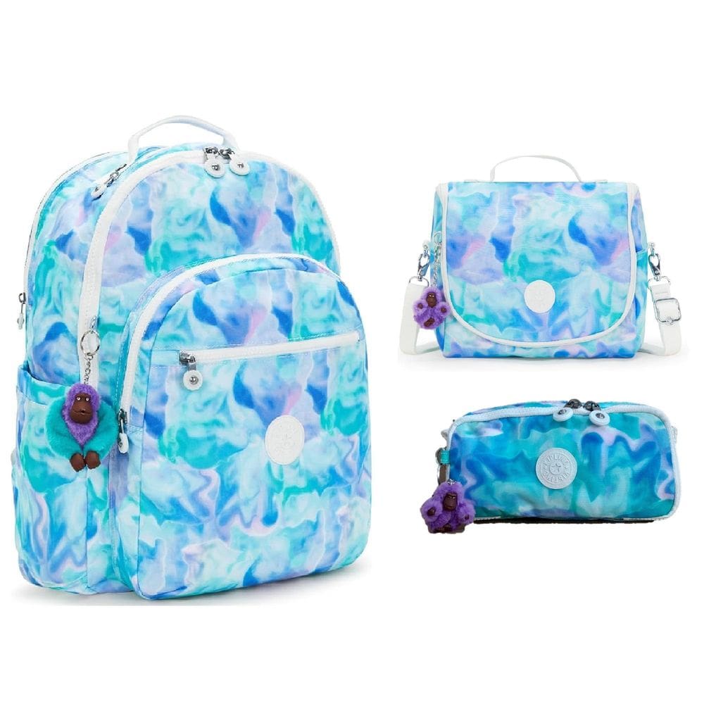 Kipling Mochila Seoul Xl+Lancheira E Estojo Water Colors Kit