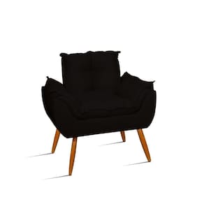 Poltrona Decorativa Opala Para Confortável Cor Preto