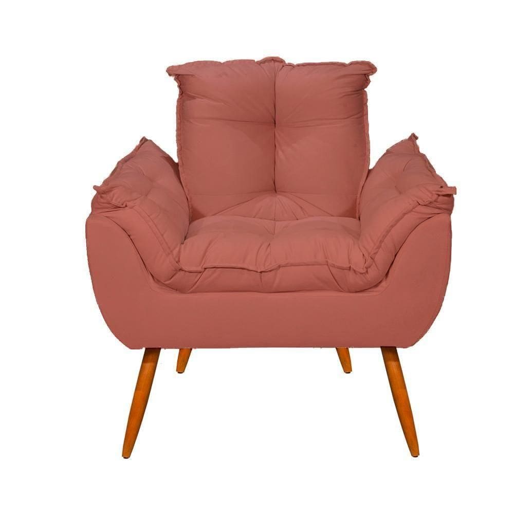 Poltrona Opala Cadeira Decorativa Balaqui Decor Rosa