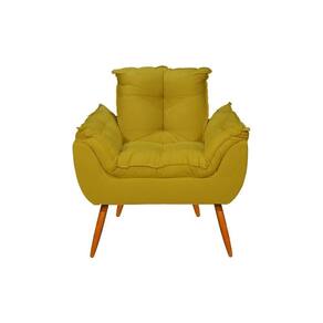 Poltrona Opala Cadeira Decorativa Balaqui Decor Amarelo