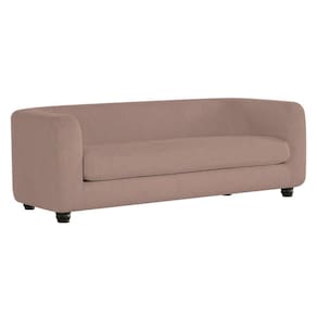Sofá 3 Lugares Luxo Recepção Escritorio Sala Veneza 200cm Linho Cor Rosê