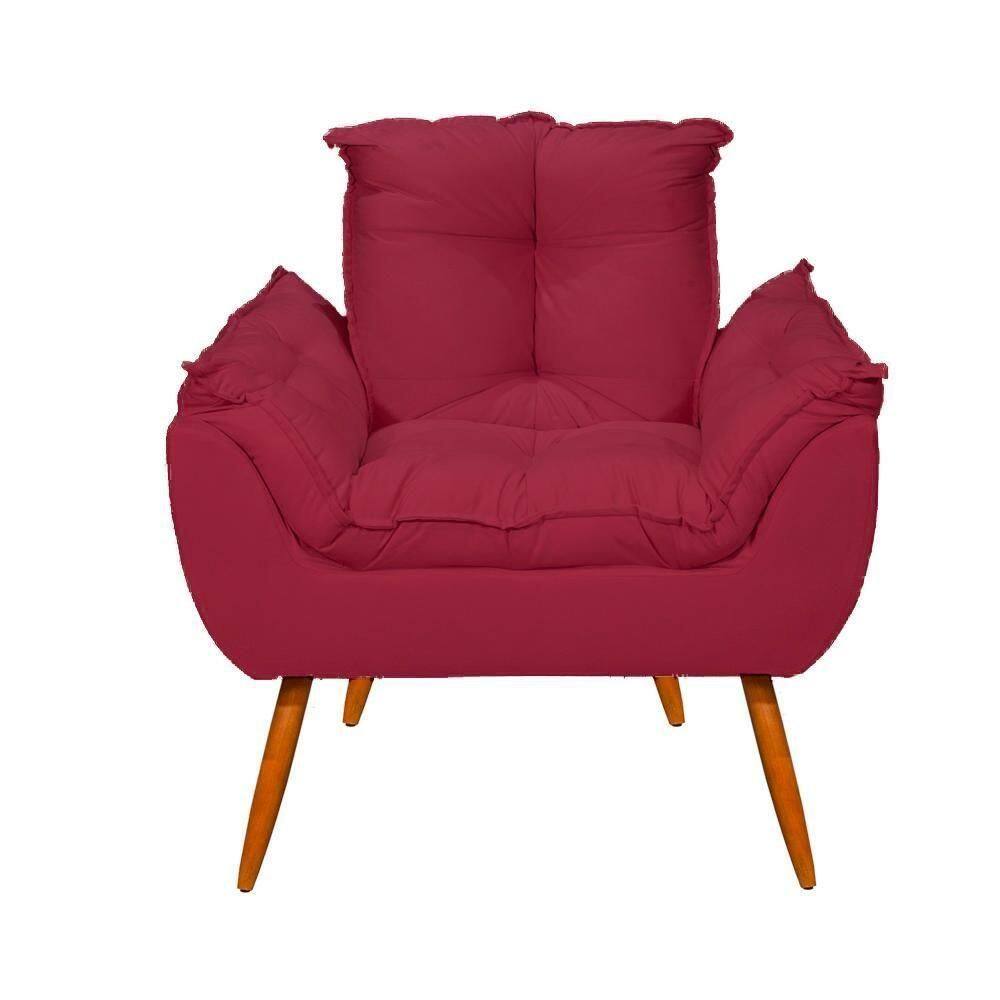 Poltrona Opala Cadeira Decorativa Balaqui Decor Marsala