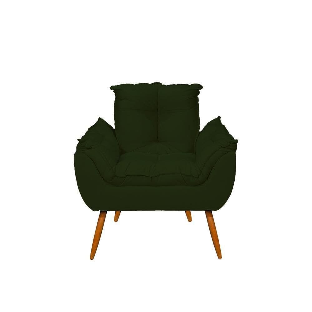 Poltrona Opala Cadeira Decorativa Balaqui Decor Verde