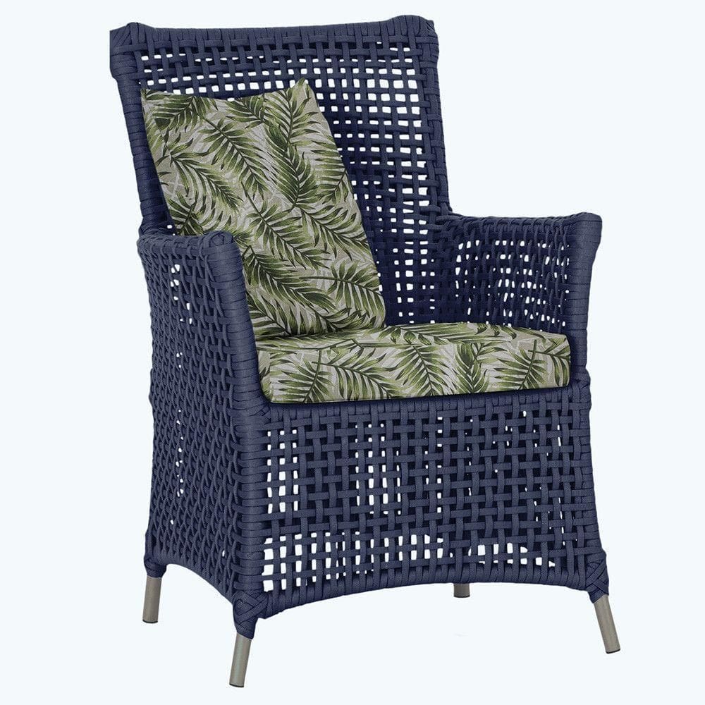 Poltrona Igapó Alumínio Micro Pintura Fendi Corda Náutica E5 Azul