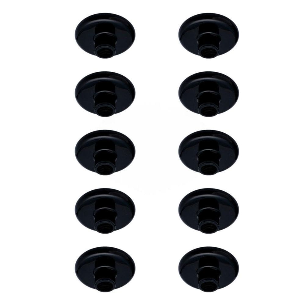 Kit 10 Plafon Simples Redondo Rosqueado E27 14,5Cm Preto