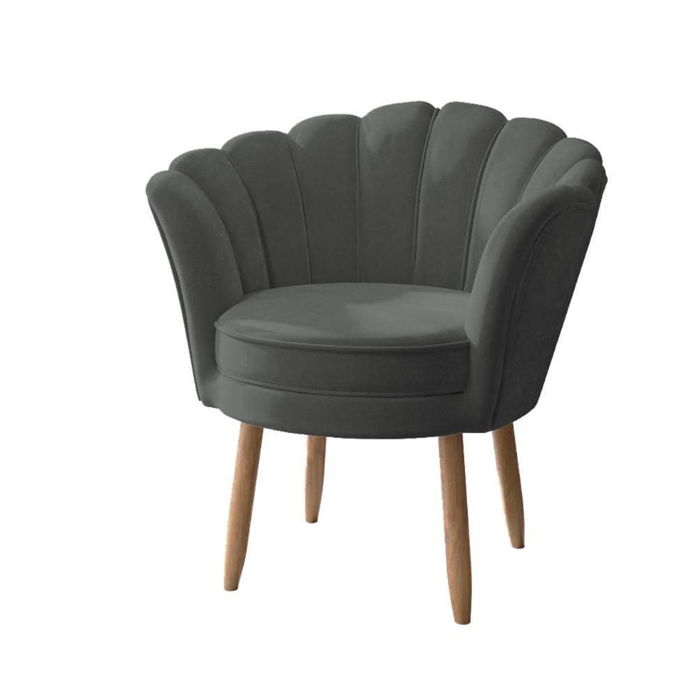 Recepção Cadeira Para Clientes Poltrona Salao Lash Design Cinza
