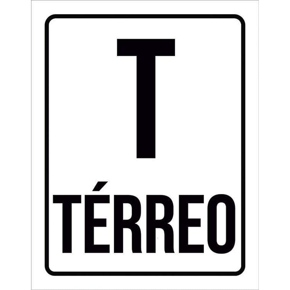 Placa Sinalização Ambiente Indicativo Térreo 36X46