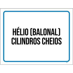 Placa Sinalização - Hélio Balonal Cilindros Cheios 36X46