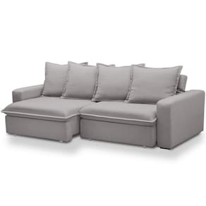 Sofá Retrátil Reclinável Para Sala De Estar Living 195cm Vêneto F04 Veludo Cinza - Lyam Decor