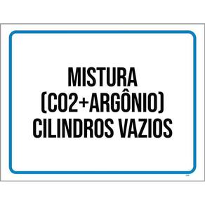 Placa Mistura C02 Argônio Cilindros Vazios 36X46
