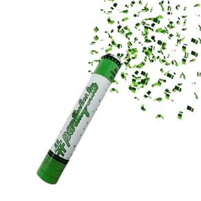 Lança Confete Metalizado Festa Chá Revelação Ano Novo Verde