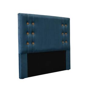 Cabeceira Cama Box Solteiro 90 Cm Gênova Veludo Azul Marinho S04 - D`rossi