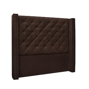 Cabeceira Cama Box Casal 140cm e Recamier Vicenza Suede S04 Cor Café