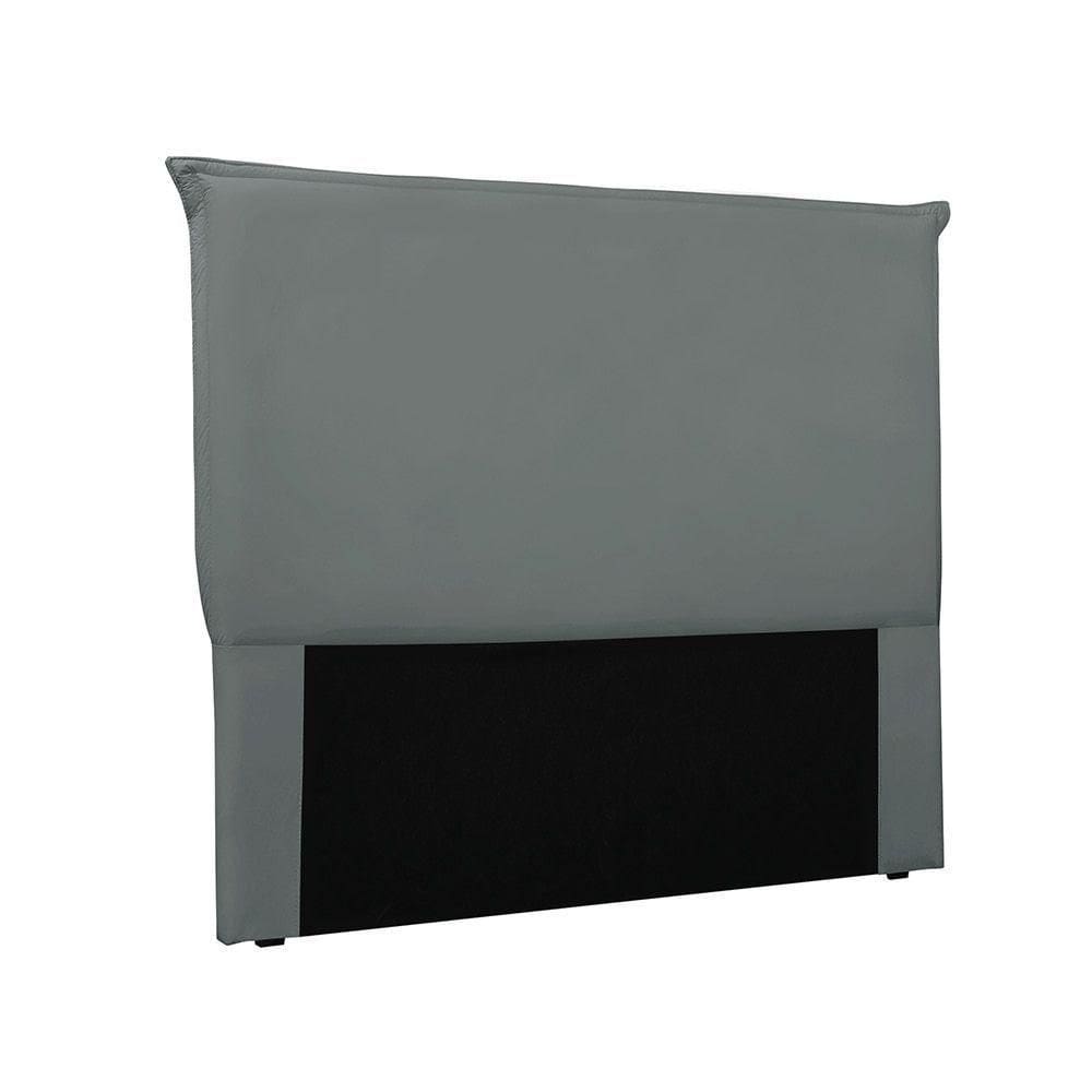 Cabeceira Cama Box Queen 160 Cm Garden Veludo S04 Cor Cinza