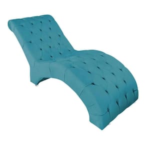 Recamier Divã Espreguiçadeira Para Sala E Cliníca Liz Suede azul Turquesa