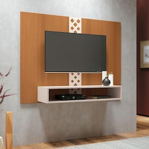 Painel Suspenso Decorativo Oblik Tv Até 47 Pol Cinamomo-off White G26 - Gran Belo