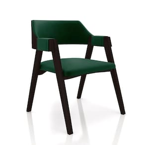 Cadeira Sala De Jantar E Jogos Carteados Madeira Maciça Poker Veludo Verde-tabaco G42 - Gran Belo