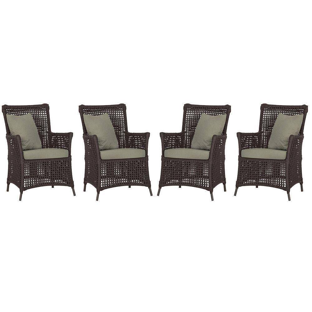 4 Poltronas Igapó Alumínio Pintura Marrom Corda Náutica E8 Marrom