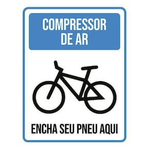 Kit 3 Placas Compressor De Ar Encha Seu Pneu Aqui Ícone