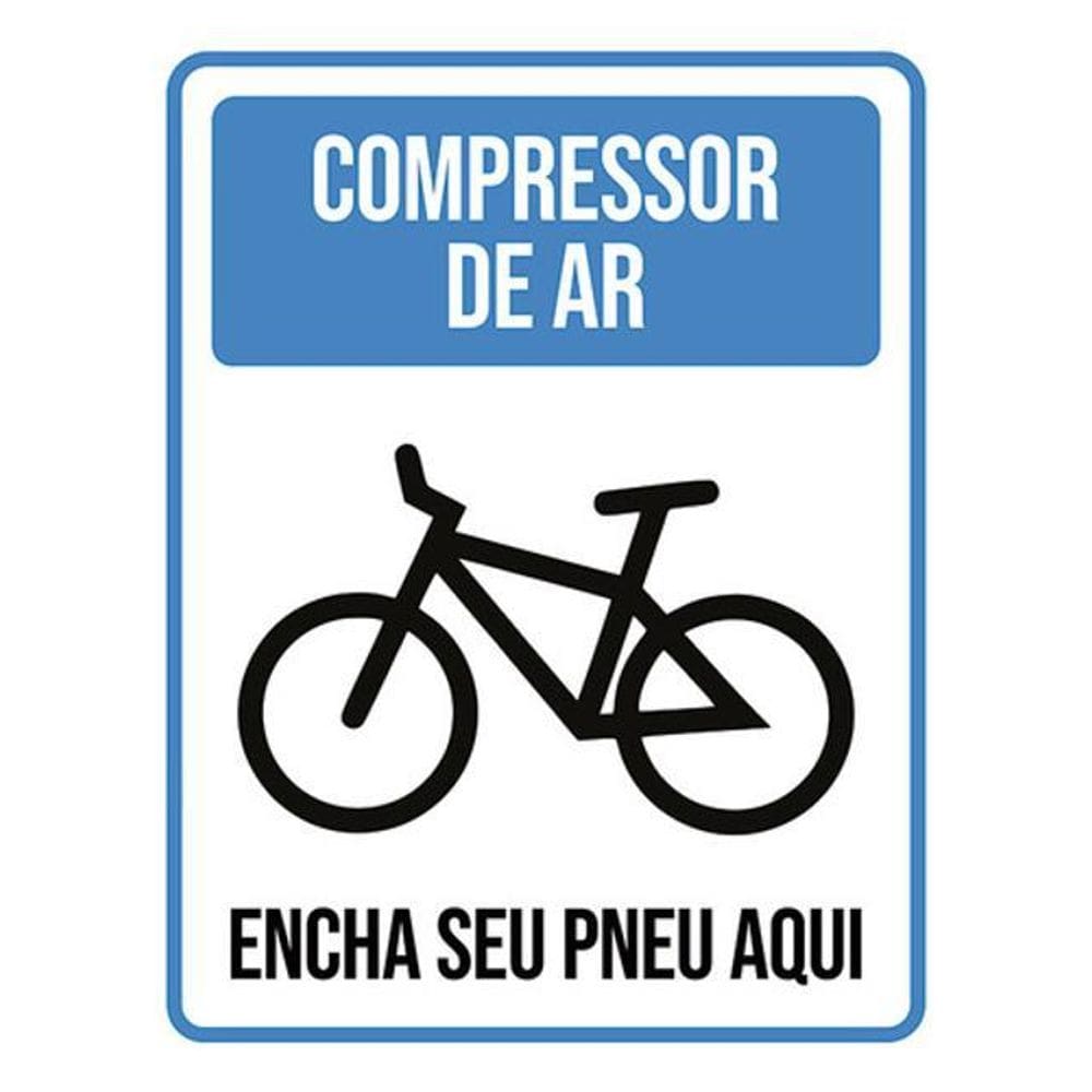 Kit 3 Placas Compressor De Ar Encha Seu Pneu Aqui Ícone