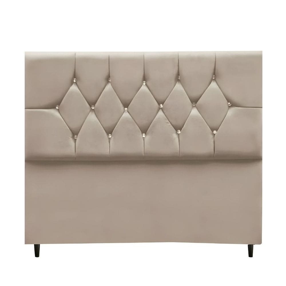 Cabeceira Estofada Cama Box Solteiro 90 cm Suede Nina
