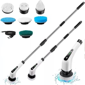 Esfregão Elétrico S/Fio Giratório 360 Limpeza Chão E