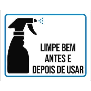 Kit 3 Placas Higiente Limpe Bem Antes E Depois De Usar