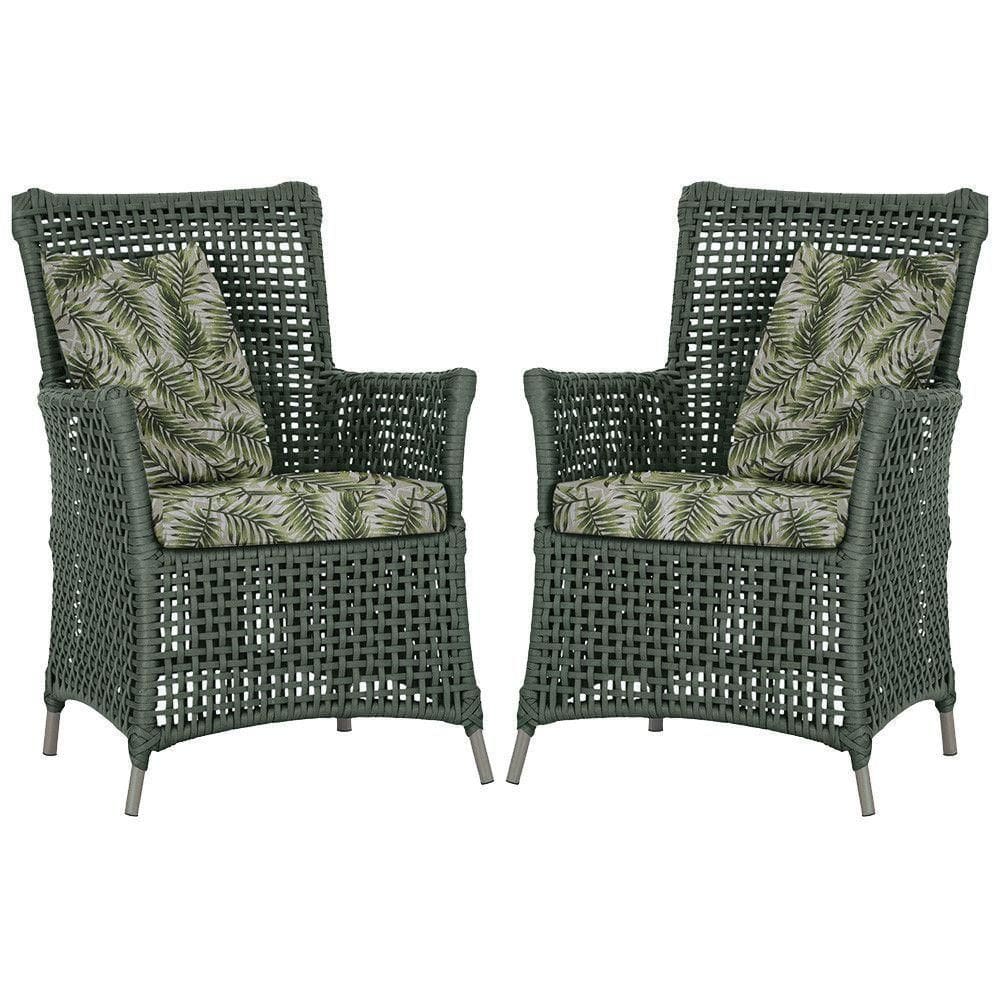Poltronas Igapó Alumínio Pintura Fendi Corda Náutica E5 Verde