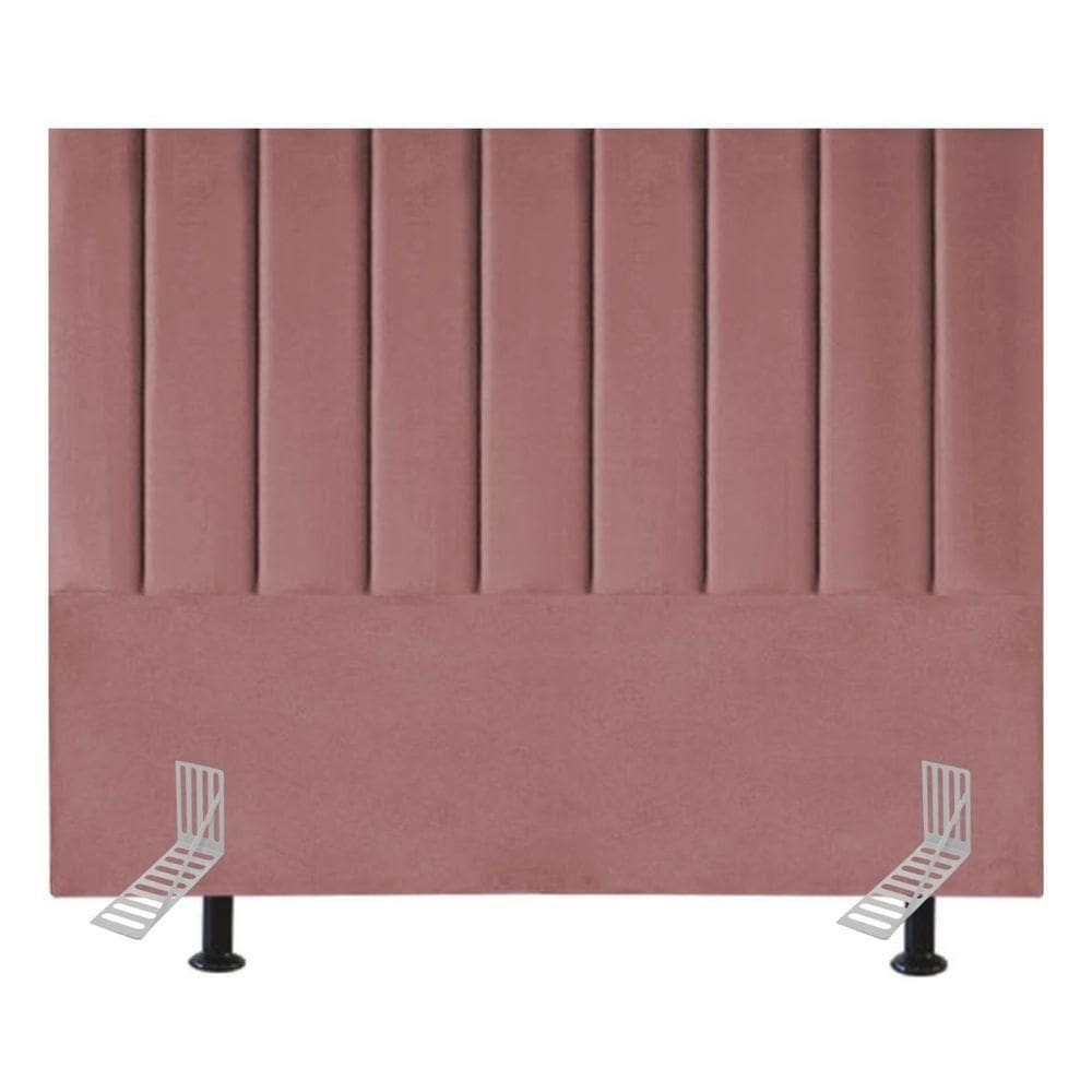 Cabeceira Estofada Cama King 195 Cm Maya Suede E Frame rosé