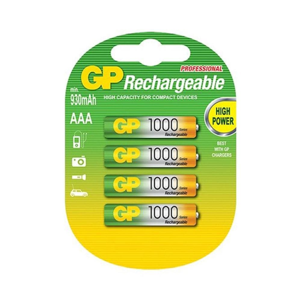 Pilha Recarregável 4 Unidades 1000mAh GP Profissional