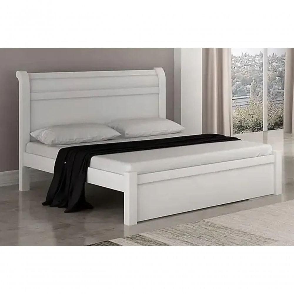 Cama Casal 187 100% Mdf Neve - Móveis Valverde